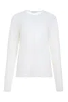 Gabriela Hearst Combe Long Sleeve T-shirt In Ivory Cashmere Jersey In Ivory