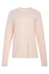 Gabriela Hearst Combe Long Sleeve T-shirt In Pale Blush Fine Cotton Jersey In Pale Blush
