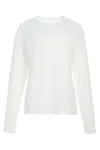 Gabriela Hearst Combe Long Sleeve T-shirt In White Fine Cotton Jersey In White