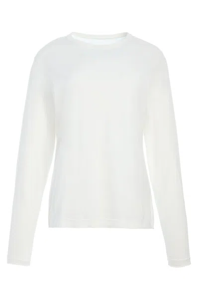 Gabriela Hearst Combe Long Sleeve T-shirt In White Fine Cotton Jersey