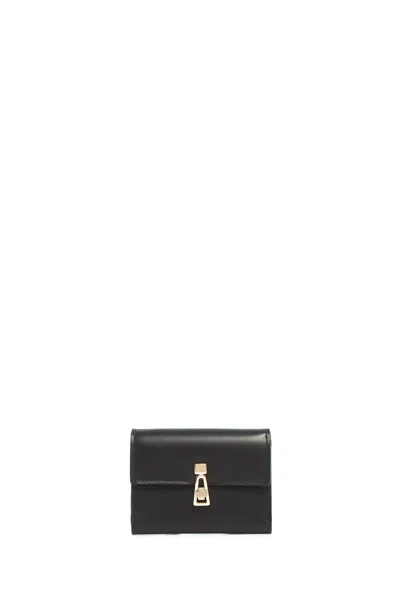 Gabriela Hearst Compact Flat Wallet In Black Leather