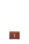 Gabriela Hearst Compact Flat Wallet In Cognac Leather In Cognac