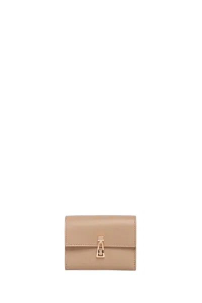 Gabriela Hearst Compact Flat Wallet In Nude Leather