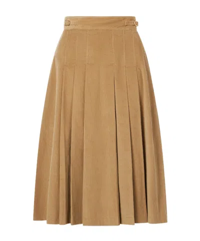 Gabriela Hearst Corduroy Cotton Maxi Skirt In Brown