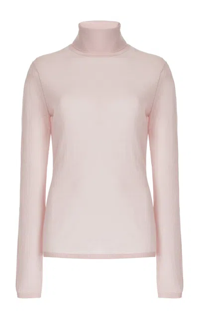 Gabriela Hearst Costa Knit Turtleneck In Blush Cashmere Silk