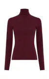 Gabriela Hearst Costa Knit Turtleneck In Bordeaux Cashmere Silk In Bordeaux
