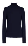 Gabriela Hearst Costa Knit Turtleneck In Dark Navy Cashmere Silk In Dark Navy