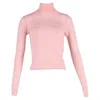 Gabriela Hearst Costa Knit Turtleneck Sweater In Pink Cashmere Silk In Pink