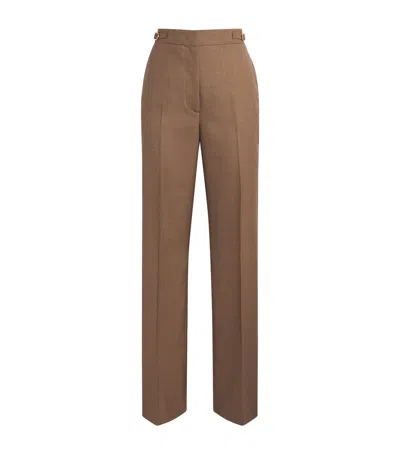 Gabriela Hearst Cotton Vesta Straight Trousers In Brown