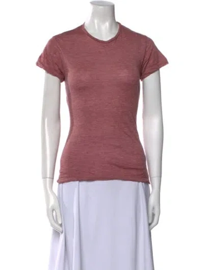 Pre-owned Gabriela Hearst Crew Neck Short Sleeve T-shirt In Pink