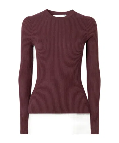 Gabriela Hearst Crew Neck Sweater In Red