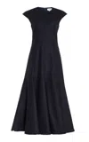 Gabriela Hearst Crowther Dress In Dark Navy Multi Virgin Wool Tweed In Dark Navy Multi