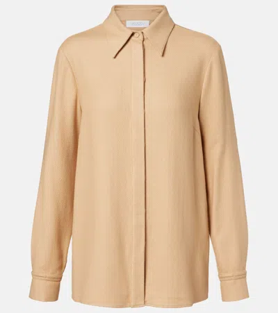 Gabriela Hearst Cruz Cashmere And Silk Shirt In Brown