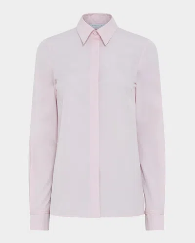 Gabriela Hearst Cruz Cotton Button-down Shirt In Pale Blush