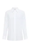Gabriela Hearst Cruz Cotton Poplin Shirt In White