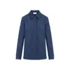Gabriela Hearst Denim Blue Recycled Cotton Cruz Shirt In Blue