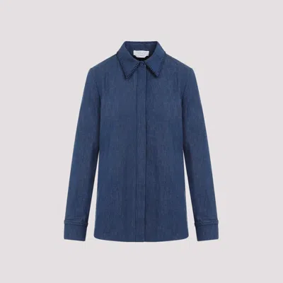 Gabriela Hearst Denim Blue Recycled Cotton Cruz Shirt