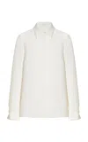 GABRIELA HEARST CRUZ SHIRT IN IVORY LIGHTWEIGHT CASHMERE