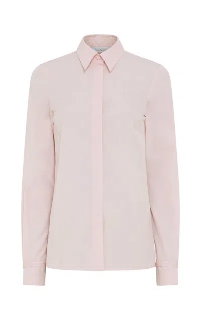 Gabriela Hearst Cruz Shirt In Pale Blush Sea Island Cotton Poplin