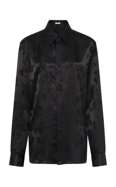 Gabriela Hearst Cruz Silk Button-up Top In Black