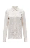 Gabriela Hearst Cruz Silk Button-up Top In White