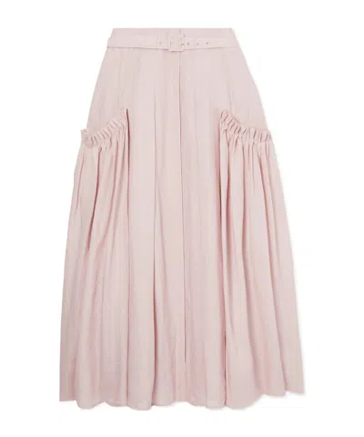Gabriela Hearst Cyrielle Belted Skirt In Pink