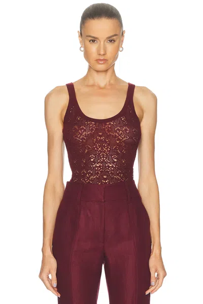 Gabriela Hearst Cyrinne Tank Top In Burgundy