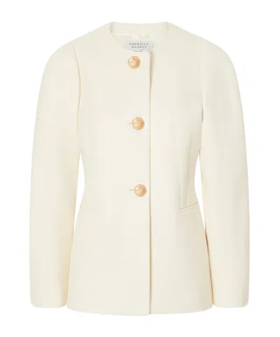 Gabriela Hearst Daelan Single-breasted Jacket In Animal Print