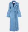 Gabriela Hearst Dalloway Quilted Cotton-blend Coat In Blue