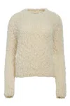 Gabriela Hearst Dalton Knit Sweater In Ivory Welflame Cashmere In Ivory