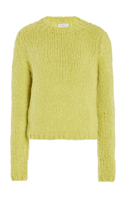 Gabriela Hearst Classic Sweater In Lime Adamite