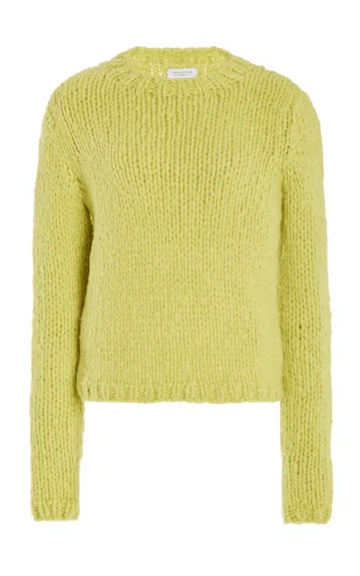 GABRIELA HEARST DALTON KNIT SWEATER IN LIME ADAMITE WELFAT CASHMERE