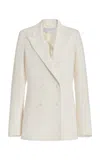 Gabriela Hearst Bowen Knit Wool Blazer Jacket In Ivory