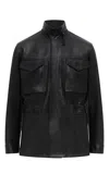 Gabriela Hearst Darwin M64 Jacket In Black Nappa Leather In Black