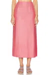 Gabriela Hearst Defina Skirt In Watermelon