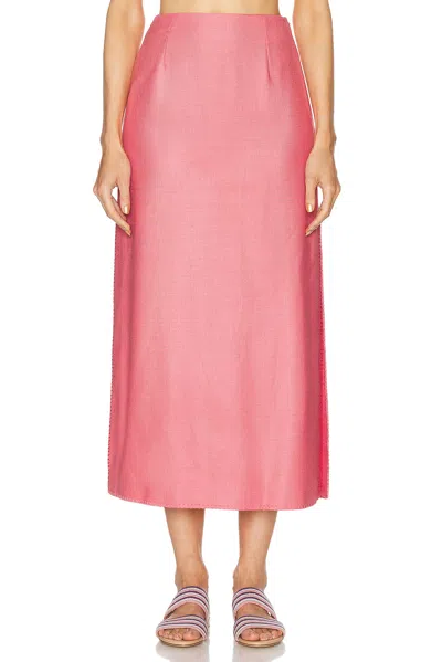 Gabriela Hearst Defina Skirt In Watermelon