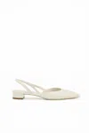 Gabriela Hearst Delia Slingback Shoe In Ivory Nappa Leather In Ivory