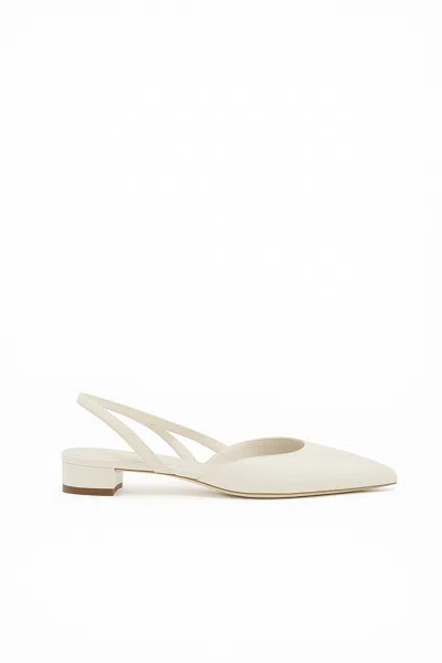 Gabriela Hearst Delia Slingback Shoe In Ivory Nappa Leather