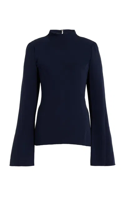 Gabriela Hearst Delwyn Silk Top In Navy
