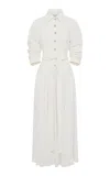 Gabriela Hearst Delyth Button-front Cotton Dress In White