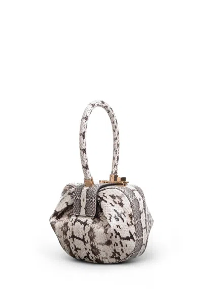 Gabriela Hearst Demi Bag In Black & Ivory Snakeskin In Black/ivory