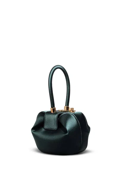 Gabriela Hearst Demi Bag In Emerald Satin