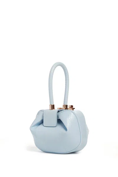 Gabriela Hearst Demi Bag In Light Blue Snakeskin