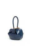Gabriela Hearst Demi Bag In Navy Snakeskin In Navy