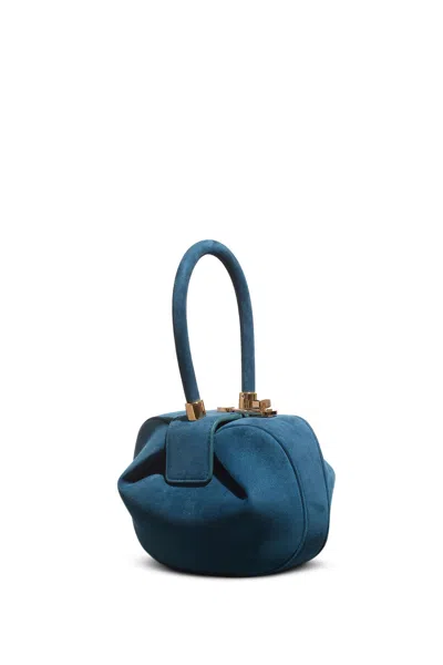 Gabriela Hearst Demi Bag In Teal Suede