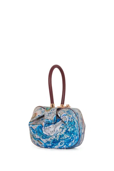 Gabriela Hearst Demi Jupiter Bag In Painted Bordeaux Textured Leather In White