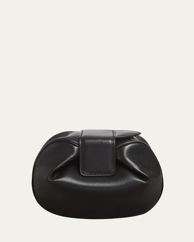 Gabriela Hearst Demi Lamb Leather Clutch Bag In Black