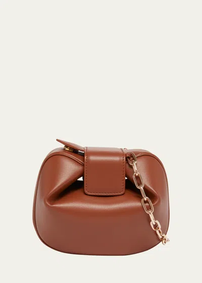 Gabriela Hearst Demi Lamb Leather Clutch Bag In Brown