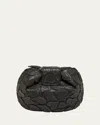 Gabriela Hearst Demi Leaf Applique Nappa Leather Clutch Bag In Black