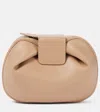 Gabriela Hearst Demi Leather Clutch In Beige